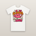 White tee with 'I only slander the ones I love' design